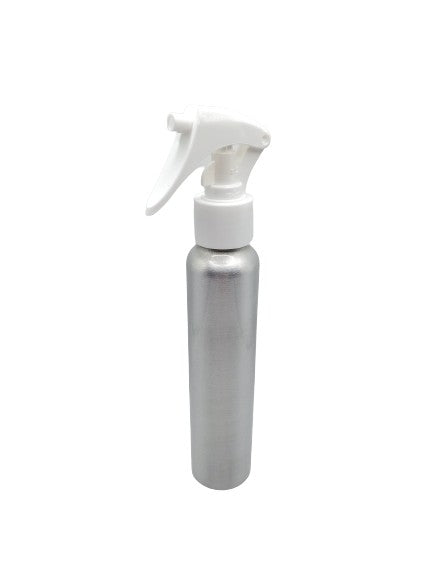 Bouteille aluminium 250ml vaporisateur à gâchette blanche