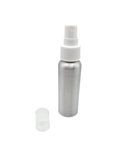 Bouteille aluminium 80ml vaporisateur blanc