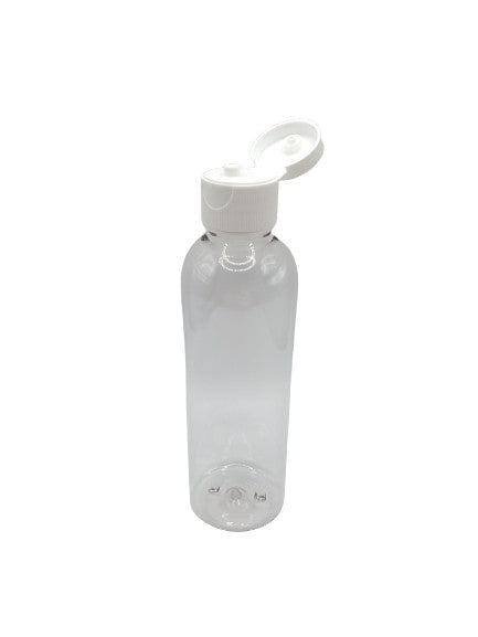 Bouteille cosmo transparent 120ml bec verseur blanc