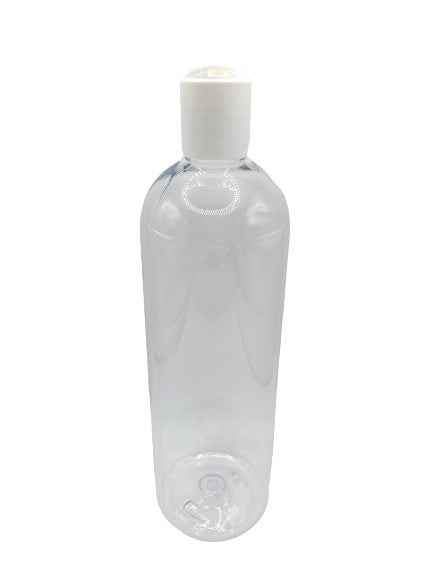 Bouteille cosmo transparent 500ml bec verseur blanc
