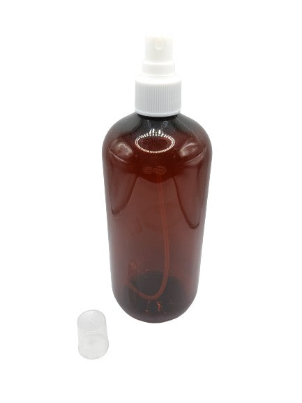 Bouteille ambre 500ml vaporisateur blanc