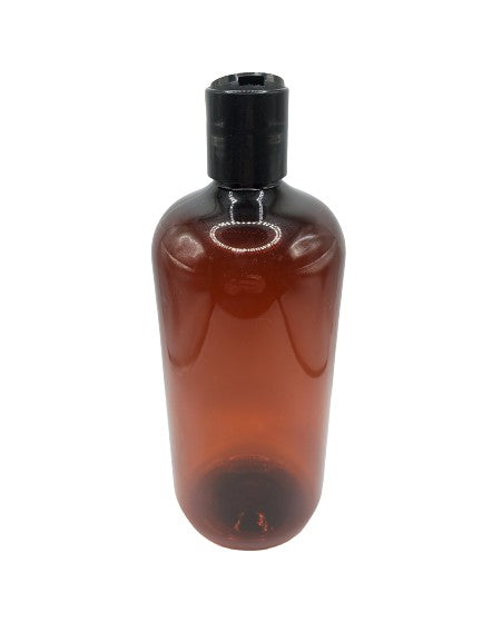 Bouteille ambre 500ml bec verseur noir