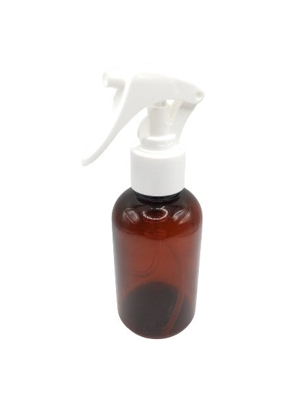 Bouteille ambre 120ml vaporisateur à gâchette blanche